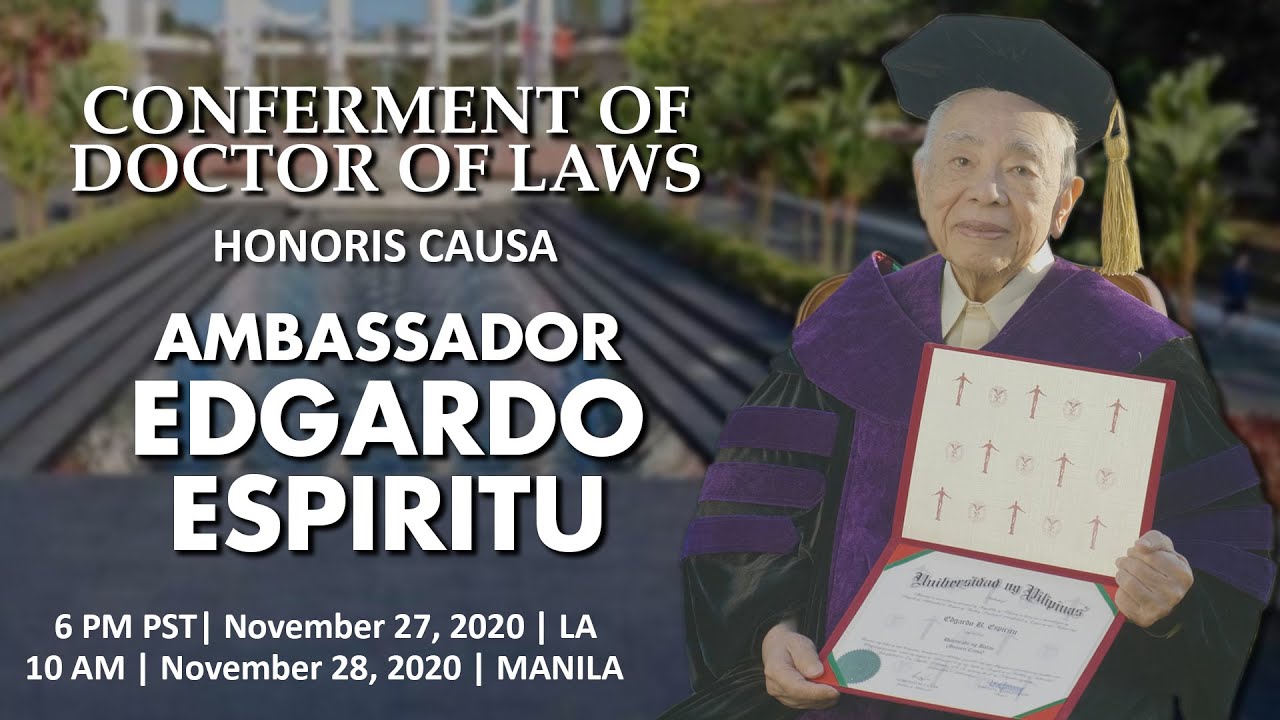 Honoris Causa Conferment Ceremony | Ambassador Edgardo B. Espiritu