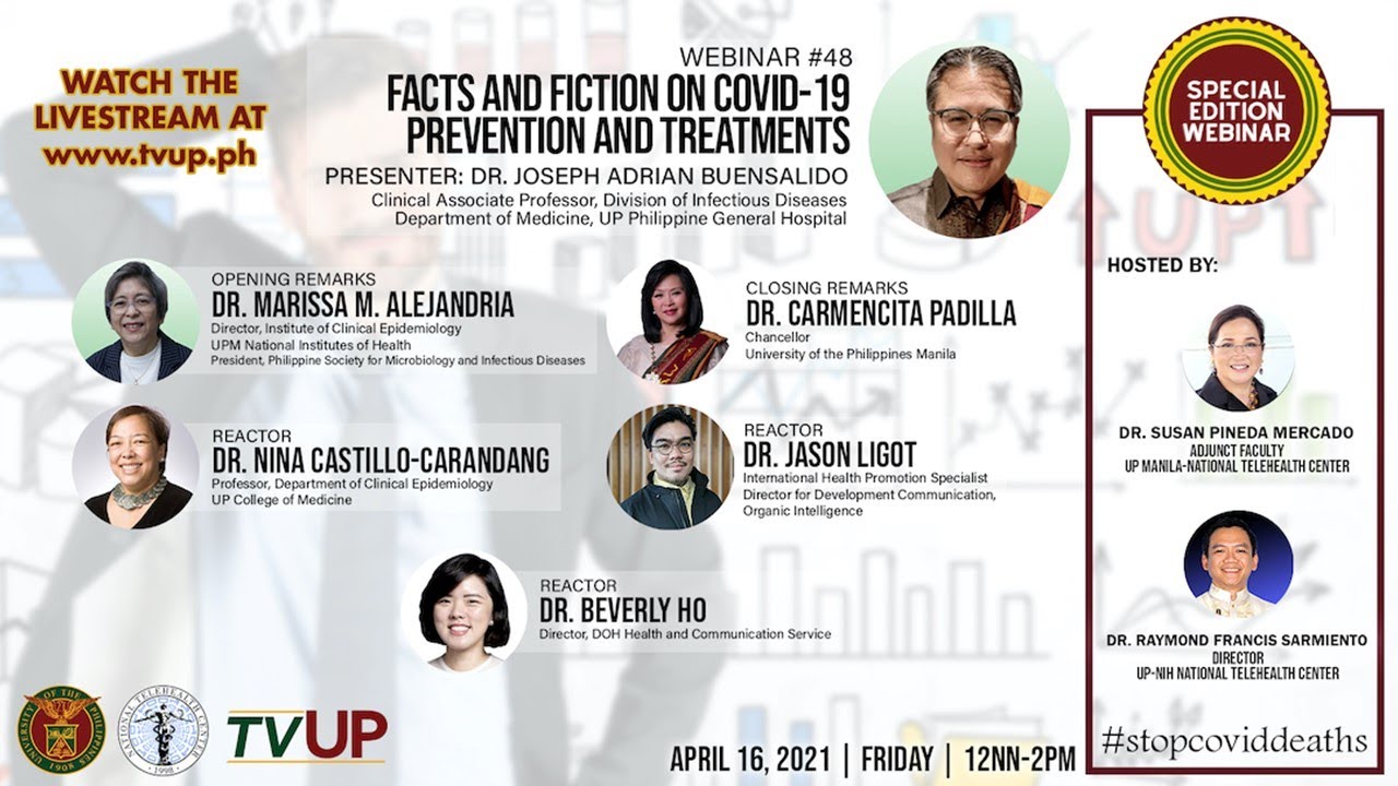 Webinar #48 | “Facts and Fiction on COVID-19 Prevention and Treatments”