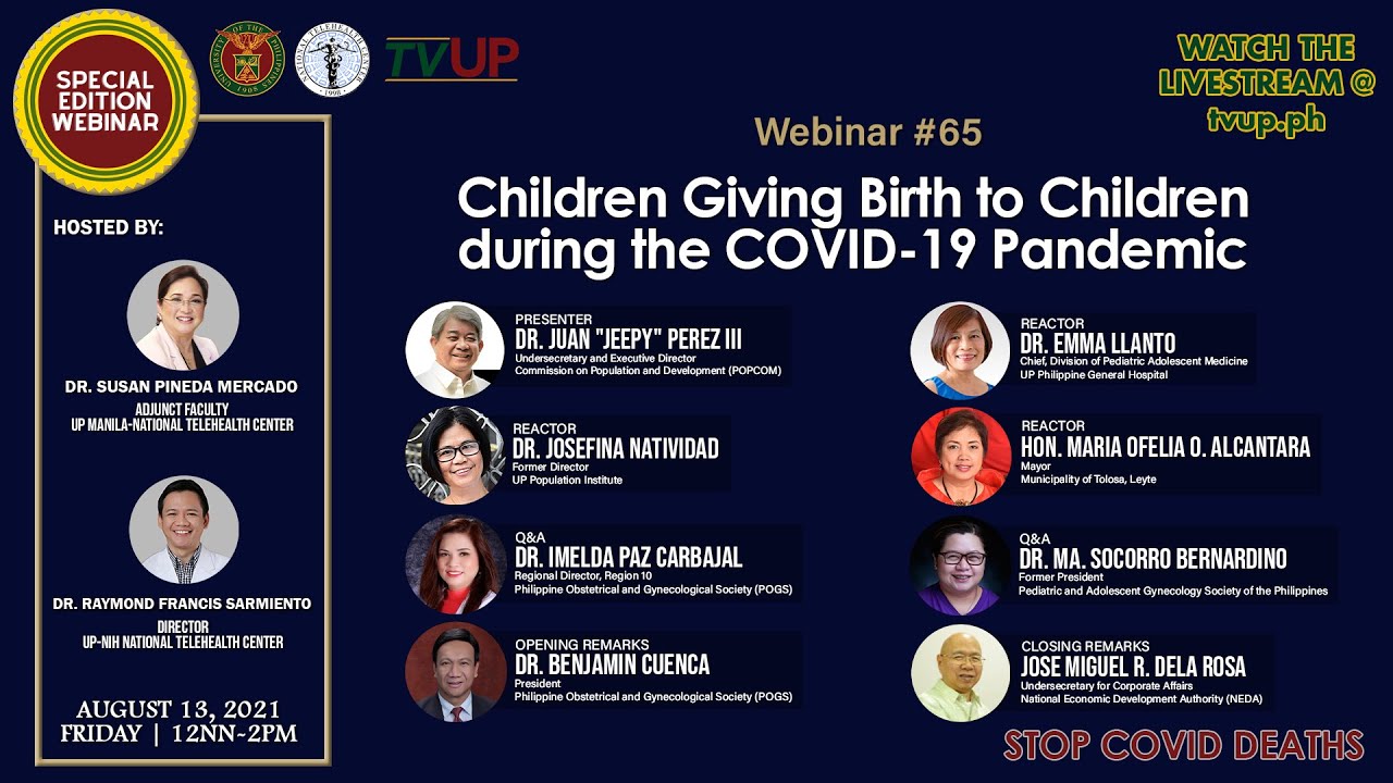 Webinar #65 “Children Giving Birth to Children during the COVID-19 Pandemic”