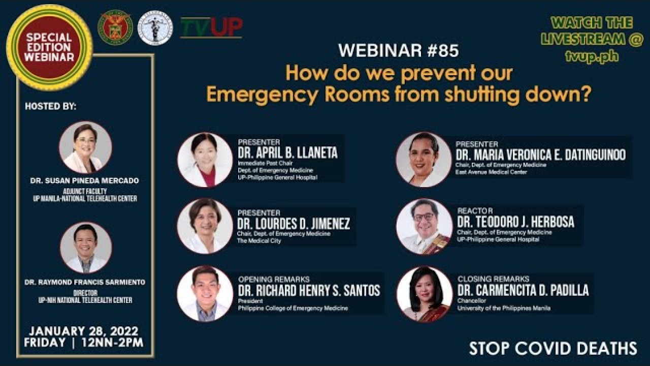 Webinar #85 | “How do we prevent our Emergency Rooms from shutting down?”