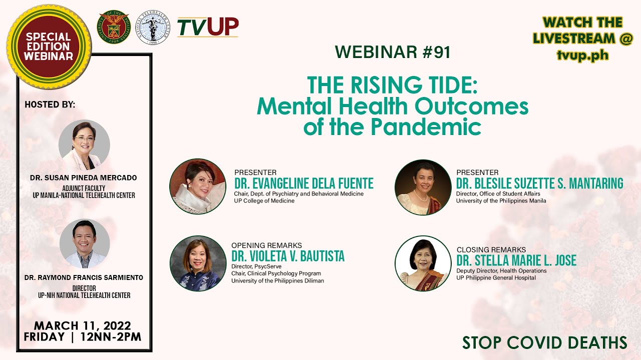 Webinar #91 | “The Rising Tide: Mental Health Outcomes of the Pandemic”